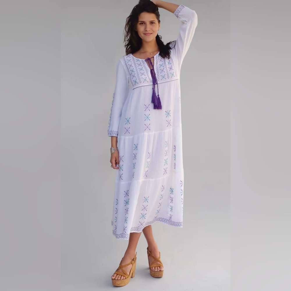 Embroidered maxi dress